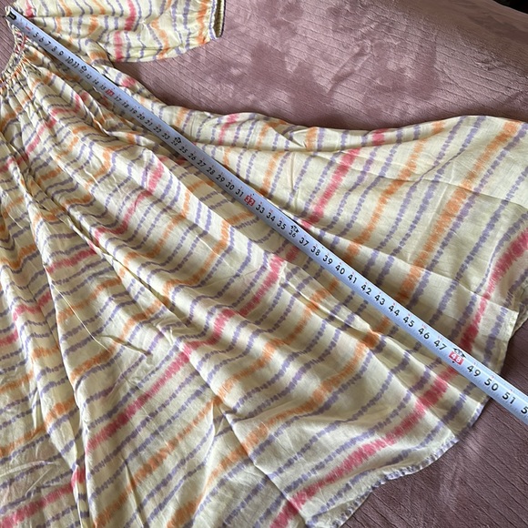 Zara midi dress yellow semi sheer sz small - Picture 5 of 8